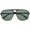 ( Nouvelle Collection ) Gucci Eyewear Lunettes De Soleil à Monture Aviateur 002 BLACK