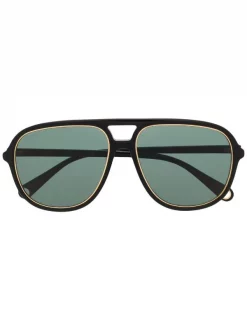 ( Nouvelle Collection ) Gucci Eyewear Lunettes De Soleil Ă Monture Aviateur 002 BLACK