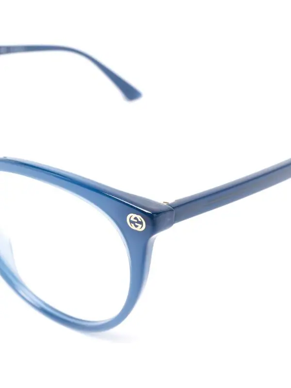 Gucci Eyewear Lunettes De Vue à Monture Ronde 006 BLUE 3 Gucci Eyewear Lunettes De Vue à Monture Ronde 006 BLUE – Image 3