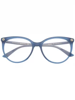 Gucci Eyewear Lunettes De Vue Ă Monture Ronde 006 BLUE