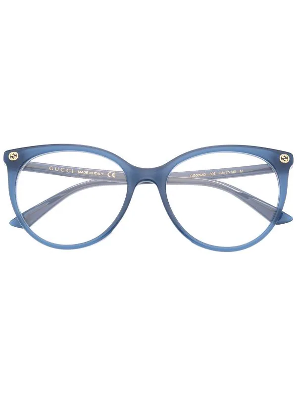 Gucci Eyewear Lunettes De Vue à Monture Ronde 006 BLUE 1 Gucci Eyewear Lunettes De Vue à Monture Ronde 006 BLUE