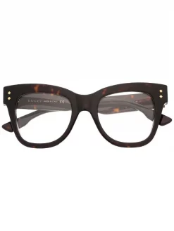 ( Nouvelle Collection ) Gucci Eyewear Lunettes De Vue à Monture Carrée 003 HAVANA