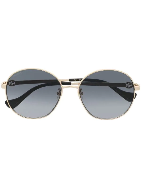 ( Nouvelle Collection ) Gucci Eyewear Lunettes De Soleil Tintées à Monture Ronde 001 GOLD GOLD GREY 1 ( Nouvelle Collection ) Gucci Eyewear Lunettes De Soleil Tintées à Monture Ronde 001 GOLD GOLD GREY