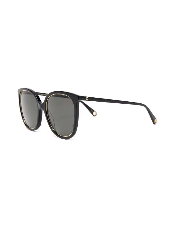 ( Nouvelle Collection ) Gucci Eyewear 8012 BLACK BLACK GREY Lunettes De Soleil à Plaque Logo Femme 2 ( Nouvelle Collection ) Gucci Eyewear 8012 BLACK BLACK GREY Lunettes De Soleil à Plaque Logo Femme – Image 2
