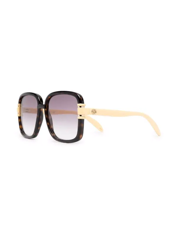 Gucci Eyewear Lunettes De Soleil à Effet écaille De Tortue Femme 2 Gucci Eyewear Lunettes De Soleil à Effet écaille De Tortue Femme – Image 2