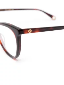 Gucci Eyewear Lunettes De Vue à Monture Papillon 002 HAVANA -Gucci Eyewear Soldes 2022 18021996 39621181 600