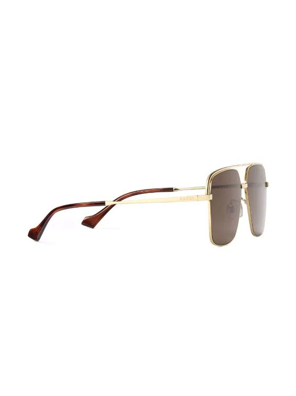 ( Nouvelle Collection ) Gucci Eyewear 8023 Gold Lunettes De Soleil à Monture Aviateur Homme 2 ( Nouvelle Collection ) Gucci Eyewear 8023 Gold Lunettes De Soleil à Monture Aviateur Homme – Image 2