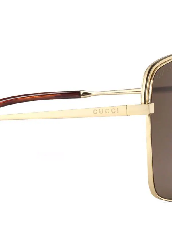 ( Nouvelle Collection ) Gucci Eyewear 8023 Gold Lunettes De Soleil à Monture Aviateur Homme 3 ( Nouvelle Collection ) Gucci Eyewear 8023 Gold Lunettes De Soleil à Monture Aviateur Homme – Image 3