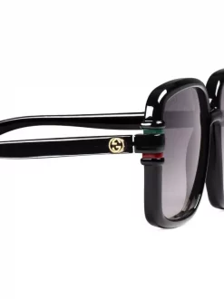 ( Nouvelle Collection ) Gucci Eyewear Lunettes De Soleil à Monture Oversize 1012 BLACK -Gucci Eyewear Soldes 2022 18029424 38171500 600