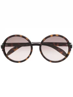 ( Nouvelle Collection ) Gucci Eyewear 002 BROWN Lunettes De Soleil à Monture Ronde Homme
