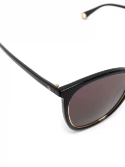 ( Nouvelle Collection ) Gucci Eyewear Lunettes De Soleil à Monture Ronde 002 BLACK BLACK BROWN -Gucci Eyewear Soldes 2022 18040338 38295761 600