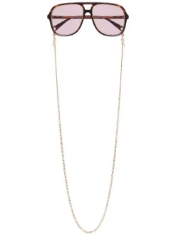 ( Nouvelle Collection ) Gucci Eyewear Lunettes De Soleil à Effet écaille De Tortue Femme