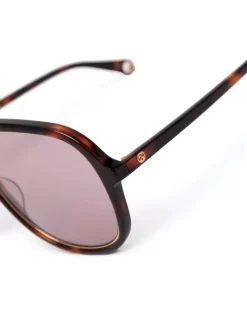 ( Nouvelle Collection ) Gucci Eyewear Lunettes De Soleil à Effet écaille De Tortue Femme -Gucci Eyewear Soldes 2022 18070015 38574453 600