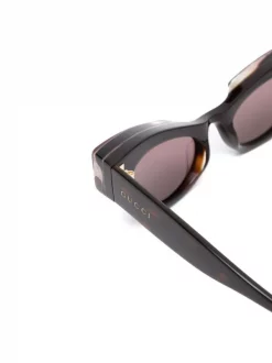 ( Nouvelle Collection ) Gucci Eyewear 2323 HAVANA HAVAN BROWN Lunettes De Soleil à Monture Papillon Femme -Gucci Eyewear Soldes 2022 18082383 38298721 600
