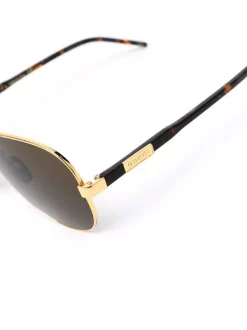 ( Nouvelle Collection ) Gucci Eyewear Lunettes De Soleil à Monture Aviateur 8023 Gold HAVANA BROWN -Gucci Eyewear Soldes 2022 18092948 38581826 600