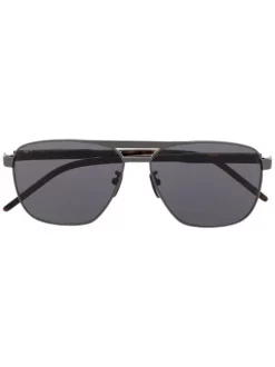 Gucci Eyewear Lunettes De Soleil à Monture Aviateur 8112 RUTHENIUM HAVANA GREY