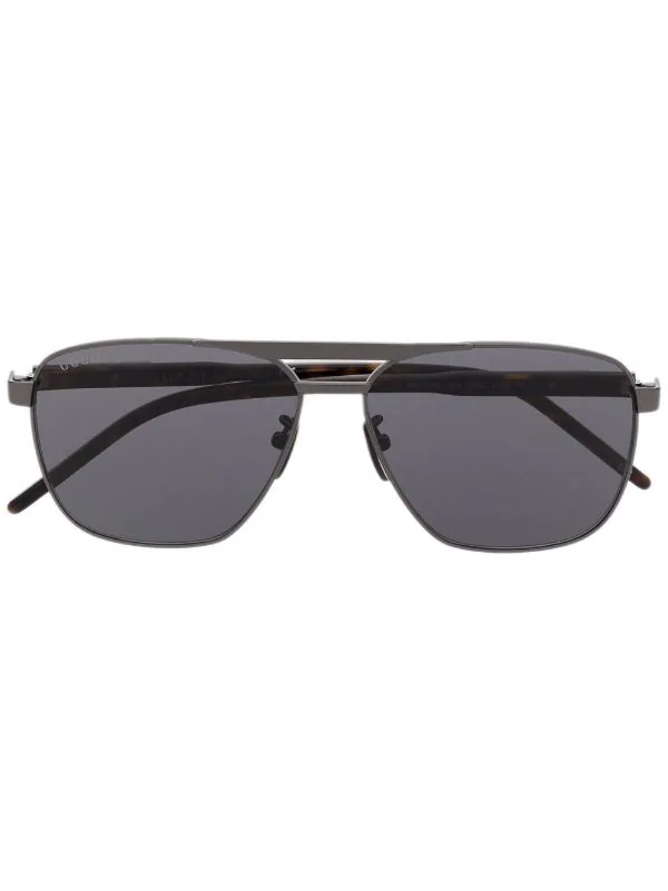 Gucci Eyewear Lunettes De Soleil à Monture Aviateur 8112 RUTHENIUM HAVANA GREY 1 Gucci Eyewear Lunettes De Soleil à Monture Aviateur 8112 RUTHENIUM HAVANA GREY