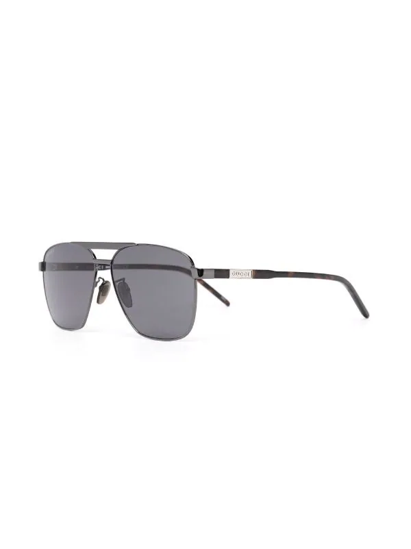 Gucci Eyewear Lunettes De Soleil à Monture Aviateur 8112 RUTHENIUM HAVANA GREY 2 Gucci Eyewear Lunettes De Soleil à Monture Aviateur 8112 RUTHENIUM HAVANA GREY – Image 2