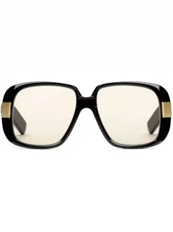 ( Nouvelle Collection ) Gucci Eyewear 8074 -ARGENT OR Lunettes De Soleil Pineapple Ă Monture Rectangulaire Homme