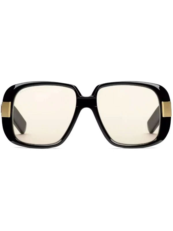 ( Nouvelle Collection ) Gucci Eyewear 8074 -ARGENT OR Lunettes De Soleil Pineapple à Monture Rectangulaire Homme 1 ( Nouvelle Collection ) Gucci Eyewear 8074 -ARGENT OR Lunettes De Soleil Pineapple à Monture Rectangulaire Homme