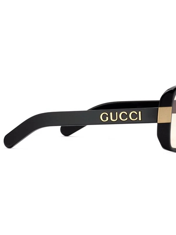 ( Nouvelle Collection ) Gucci Eyewear 8074 -ARGENT OR Lunettes De Soleil Pineapple à Monture Rectangulaire Homme 3 ( Nouvelle Collection ) Gucci Eyewear 8074 -ARGENT OR Lunettes De Soleil Pineapple à Monture Rectangulaire Homme – Image 3