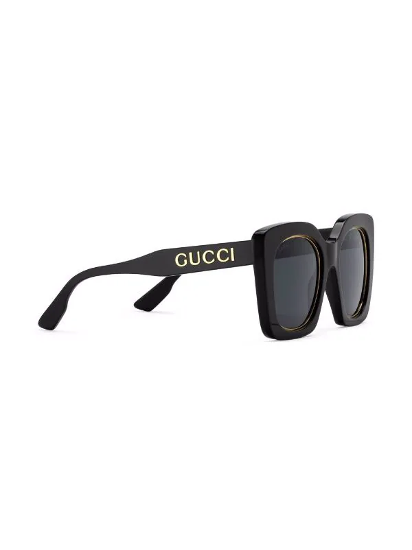 Gucci Eyewear Lunettes De Soleil à Monture Carrée Oversize 1012 BLACK 2 Gucci Eyewear Lunettes De Soleil à Monture Carrée Oversize 1012 BLACK – Image 2