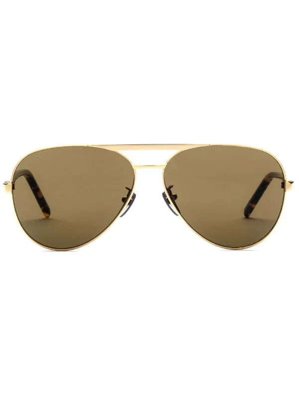 ( Nouvelle Collection ) Gucci Eyewear Lunettes De Soleil à Monture Aviateur 8023 Gold 1 ( Nouvelle Collection ) Gucci Eyewear Lunettes De Soleil à Monture Aviateur 8023 Gold