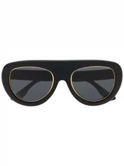 ( Nouvelle Collection ) Gucci Eyewear Lunettes De Soleil Ă Monture Ronde 1012 BLACL BLACK GREY