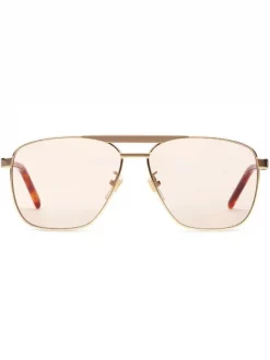 Gucci Eyewear 8074 GOLD Lunettes De Soleil Ă Monture Aviateur Homme