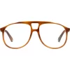Gucci Eyewear Lunettes De Vue à Monture Aviateur 2374 ブラウン