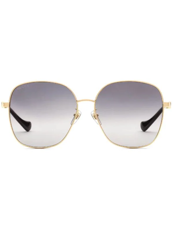 Gucci Eyewear Lunettes De Soleil GG1089SA à Monture Ronde 8012 GOLD GOLD GREY 1 Gucci Eyewear Lunettes De Soleil GG1089SA à Monture Ronde 8012 GOLD GOLD GREY