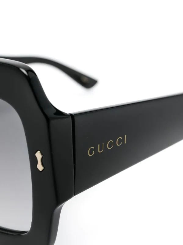 ( Nouvelle Collection ) Gucci Eyewear Lunettes De Soleil à Monture Oversize 1012 BLACK BLACK GREY 3 ( Nouvelle Collection ) Gucci Eyewear Lunettes De Soleil à Monture Oversize 1012 BLACK BLACK GREY – Image 3