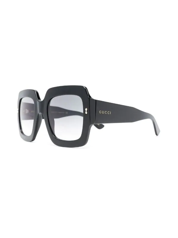 ( Nouvelle Collection ) Gucci Eyewear Lunettes De Soleil à Monture Oversize 1012 BLACK BLACK GREY 2 ( Nouvelle Collection ) Gucci Eyewear Lunettes De Soleil à Monture Oversize 1012 BLACK BLACK GREY – Image 2