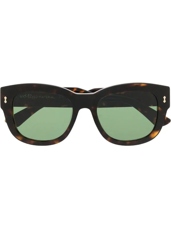 ( Nouvelle Collection ) Gucci Eyewear Lunettes De Soleil à Monture Rectangulaire 2330 HAVANA HAVANA GREEN 1 ( Nouvelle Collection ) Gucci Eyewear Lunettes De Soleil à Monture Rectangulaire 2330 HAVANA HAVANA GREEN