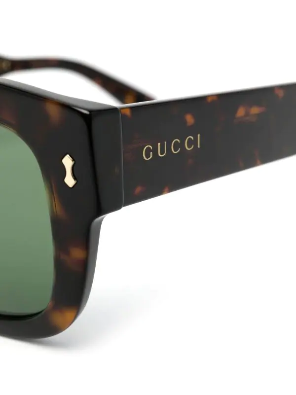 ( Nouvelle Collection ) Gucci Eyewear Lunettes De Soleil à Monture Rectangulaire 2330 HAVANA HAVANA GREEN 3 ( Nouvelle Collection ) Gucci Eyewear Lunettes De Soleil à Monture Rectangulaire 2330 HAVANA HAVANA GREEN – Image 3