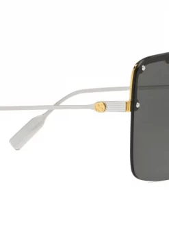 Gucci Eyewear 8012 Oro Lunettes De Soleil à Détail De Clous Homme -Gucci Eyewear Soldes 2022 18298926 39089025 600