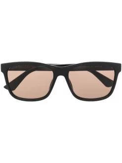 ( Nouvelle Collection ) Gucci Eyewear Lunettes De Soleil à Monture Carrée 002 BLACK BLACK BROWN
