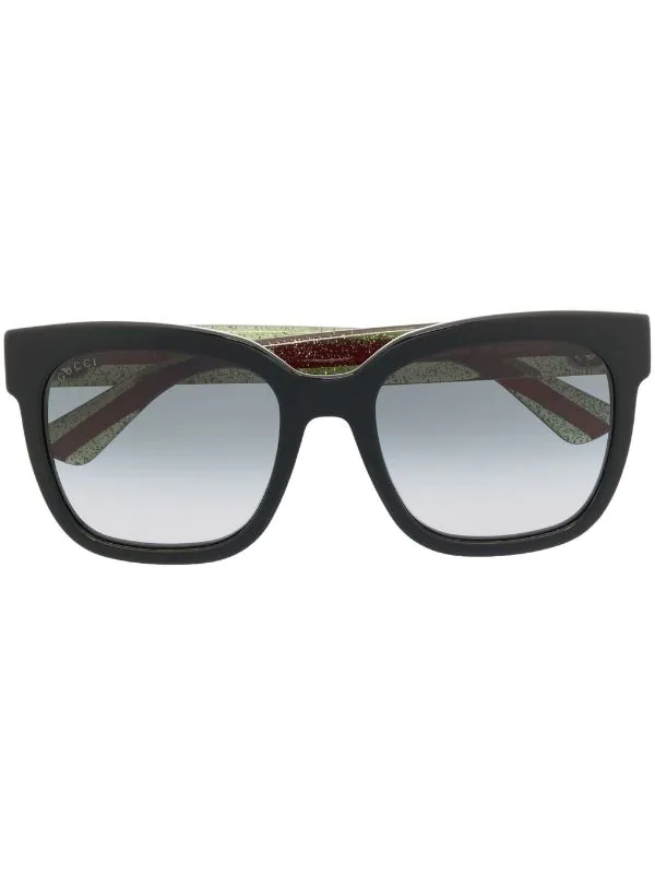 ( Nouvelle Collection ) Gucci Eyewear 002 BLACK GREEN GREY Lunettes De Soleil à Monture Oversize Femme 1 ( Nouvelle Collection ) Gucci Eyewear 002 BLACK GREEN GREY Lunettes De Soleil à Monture Oversize Femme