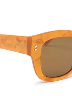 ( Nouvelle Collection ) Gucci Eyewear Lunettes De Soleil à Monture Oversize Homme -Gucci Eyewear Soldes 2022 18399686 39516581 600