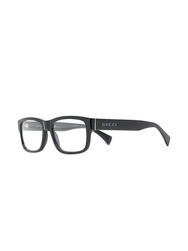 ( Nouvelle Collection ) Gucci Eyewear Lunettes De Vue à Logo Imprimé 004 BLACK 2 ( Nouvelle Collection ) Gucci Eyewear Lunettes De Vue à Logo Imprimé 004 BLACK – Image 2