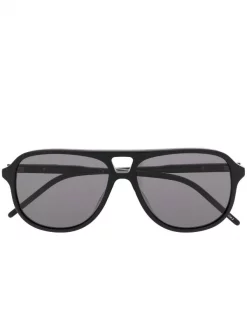 ( Nouvelle Collection ) Gucci Eyewear Lunettes De Soleil à Monture Aviateur 001 BLACK