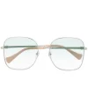 ( Nouvelle Collection ) Gucci Eyewear Lunettes De Soleil à Plaque Logo Femme