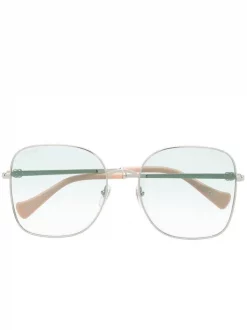 ( Nouvelle Collection ) Gucci Eyewear Lunettes De Soleil Ă Plaque Logo Femme