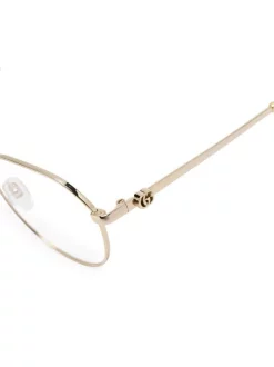 ( Nouvelle Collection ) Gucci Eyewear Lunettes De Vue à Monture Ronde 003 GOLD -Gucci Eyewear Soldes 2022 18399737 39525685 600