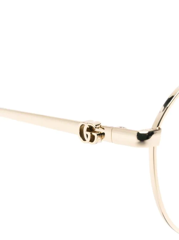 ( Nouvelle Collection ) Gucci Eyewear 001 GOLD Lunettes De Vue à Monture Ronde Femme 3 ( Nouvelle Collection ) Gucci Eyewear 001 GOLD Lunettes De Vue à Monture Ronde Femme – Image 3