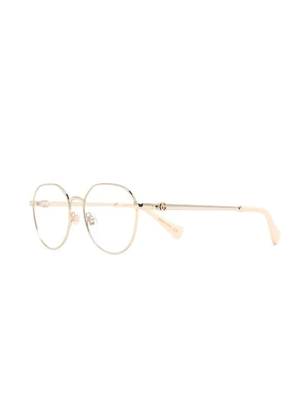 ( Nouvelle Collection ) Gucci Eyewear 001 GOLD Lunettes De Vue à Monture Ronde Femme 2 ( Nouvelle Collection ) Gucci Eyewear 001 GOLD Lunettes De Vue à Monture Ronde Femme – Image 2