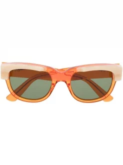 ( Nouvelle Collection ) Gucci Eyewear Lunettes De Soleil GG1165S à Monture Papillon 003 ORANGE