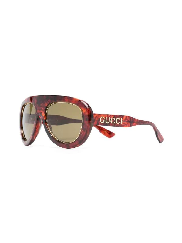 ( Nouvelle Collection ) Gucci Eyewear Lunettes De Soleil à Monture Effet écaille De Tortue Homme 2 ( Nouvelle Collection ) Gucci Eyewear Lunettes De Soleil à Monture Effet écaille De Tortue Homme – Image 2