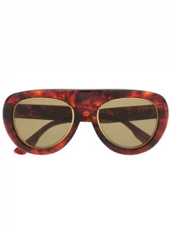 ( Nouvelle Collection ) Gucci Eyewear Lunettes De Soleil à Monture Effet écaille De Tortue Homme