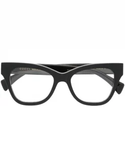 ( Nouvelle Collection ) Gucci Eyewear Lunettes De Vue à Monture Papillon 003 BLACK